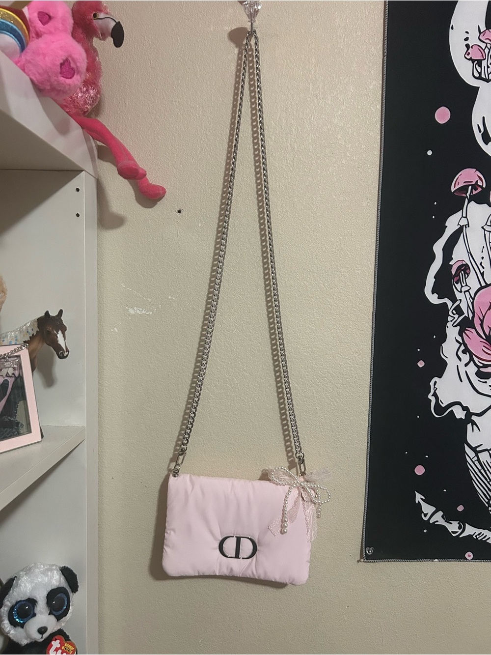 Dior Pale Pink CD Logo Cosmetic Pouch - Picture 4 of 4